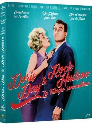 Doris Day & Rock Hudson - La trilogie romantique : Confidences sur l'oreiller / Un pyjama pour deux / Ne m'envoyez pas de fleurs (3 Blu-ray)