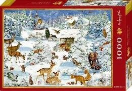 Tiere in Schneelandschaft - 1000 Teile Boxpuzzle