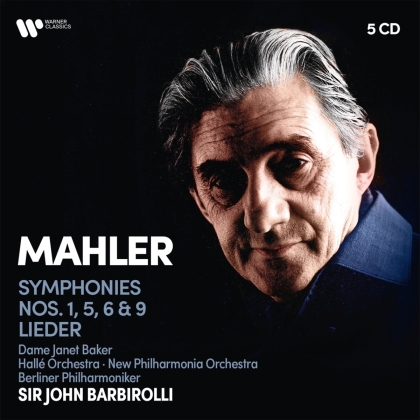 Dame Janet Baker, Gustav Mahler (1860-1911), Sir John Barbirolli, Hallé Orchestra, … - Symphonies 1, 5, 6 & 9 / Lieder (5 CDs)
