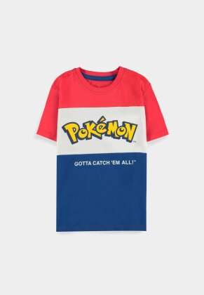 Pokémon - Core Logo Cut & Sew - Boys Short Sleeved T-shirt - Taille 122/128