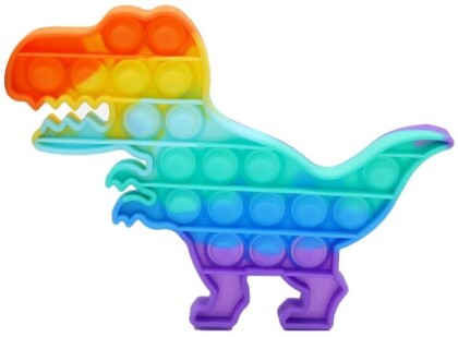 Fidget Push Pop Bubble Toy Rainbow Dino .