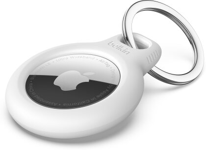 Belkin Secure Holder for Apple AirTag with Keyring - white