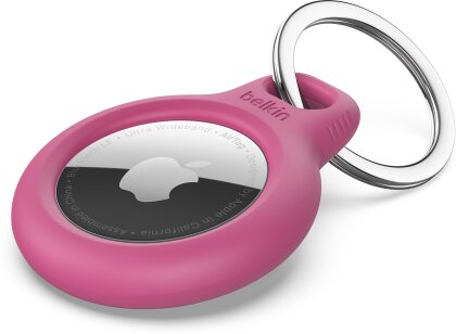 Belkin Secure Holder for Apple AirTag with Keyring - pink