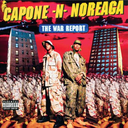 Capone-N-Noreaga - War Report (2021 Reissue, Tommy Boy Music, 140 g Vinyl, Clear Vinyl With Red & Blue Splatter, 2 LPs)