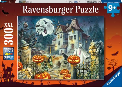 Ravensburger Kinderpuzzle - 13264 Das Halloweenhaus - Halloween-Puzzle für Kinder ab 9 Jahren, mit 300 Teilen im XXL-Format