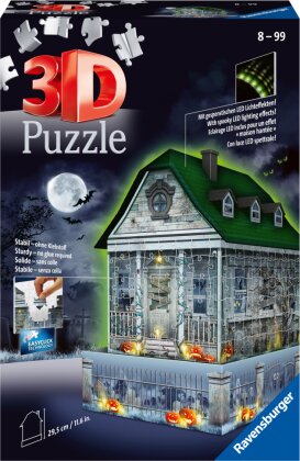 Gruselhaus bei Nacht - 216 Teile 3D Puzzle