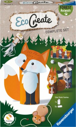Ravensburger EcoCreate 18132 - Forest Animals - DIY Bastelset für Kinder ab 6 Jahren