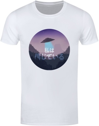I Want to Believe Retro UFO - Men's T-Shirt
