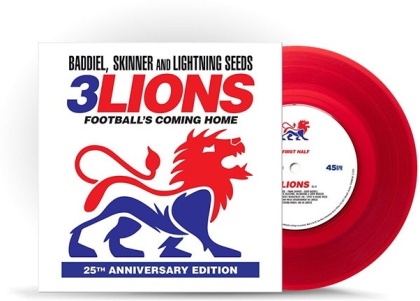 Lightning Seeds & Skinner Baddiel - Three Lions 96/98 (Red Vinyl, 7" Single)