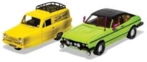 Only Fools And Horses - Del Boys Reliant Regal And Ford Capri Mkii Die Cast Set 1:36 Scale