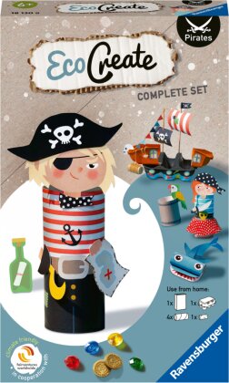 Ravensburger EcoCreate 18130 - Pirates - DIY Bastelset für Kinder ab 6 Jahren