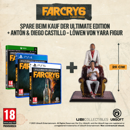 Far Cry 6 Ultimate Edition + Antón & Diego Castillo - Löwen von Yara Figur Bundle