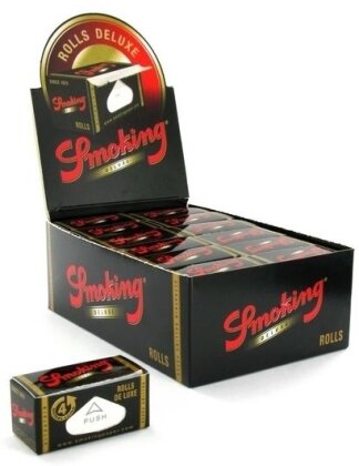 Smoking Deluxe Black Rolls Box - 24 Rolls