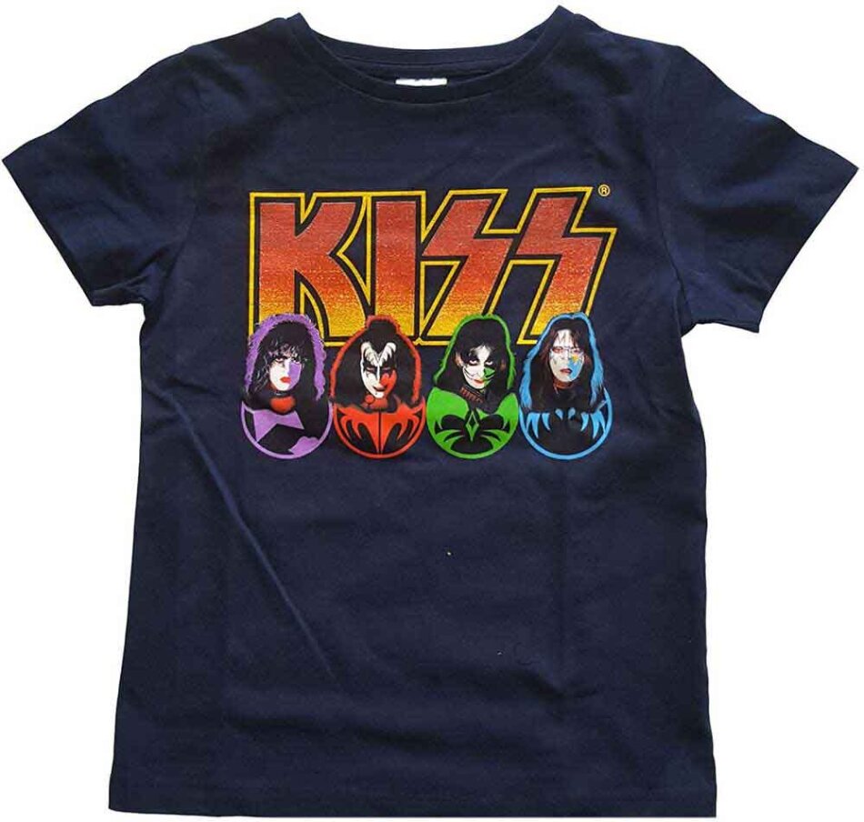 Kiss: Rock Off - Logo, Faces & Icons (T-Shirt Bambino 11-12 Anni)