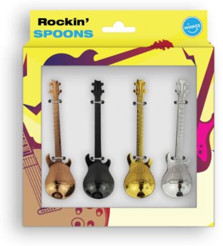 Gitarren-Kaffeelöffel 4er-Set