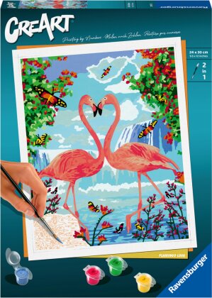 Ravensburger Malen nach Zahlen 28991 - Flamingo Love - ab 12 Jahren