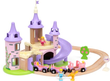 BRIO Disney Princess 33312 Traumschloss Eisenbahn-Set - Märchenhafte Ergänzung für die BRIO Holzeisenbahn - Empfohlen ab 3 Jahren