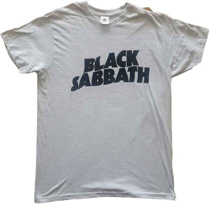 Black Sabbath: Black Wavy Logo - T-Shirt