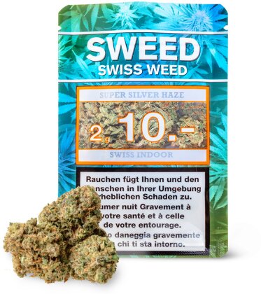 Sweed Super Silver Haze (2g) - Indoor (CBD: 21% THC: 0.9%)
