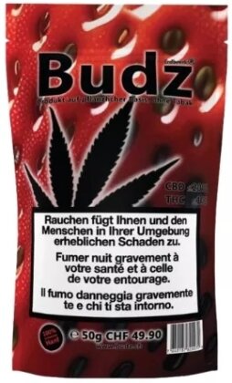 Budz Erdbeerli (50g) - Indoor (CBD:<10% THC: <1%)