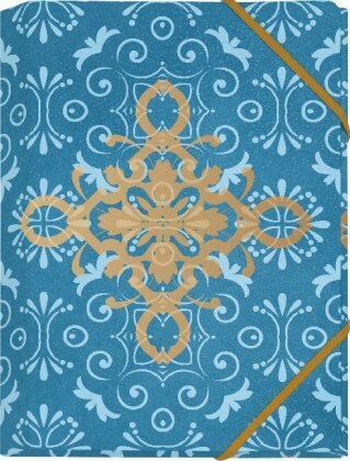 Der Zauber Indiens Mini-Sammelmappe Motiv Blaues Ornament