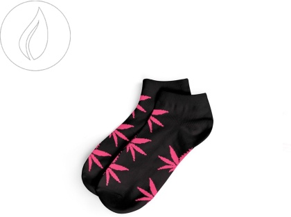 Short Socks-Size 36-42 Black/Pink