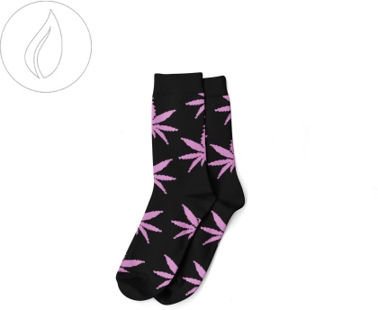 Long Socks Size 36-42 Black/Pink