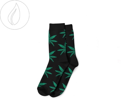 Long Socks Size 40-45 Black/Green