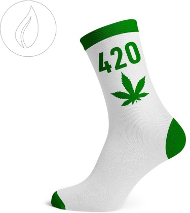 Long Socks Size 40-45 White/420/Neon
