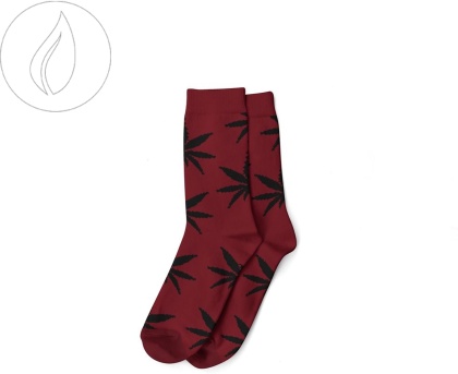 Long Socks Size 40-45 Bordeaux/Black