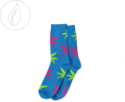 Long Socks Size 36-42 Blue/Pink
