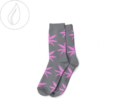 Long Socks Size 36-42 Grey/Pink