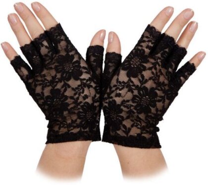 Handschuhe fingerlos schwarz