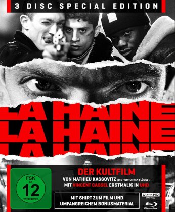 La Haine - Hass (1995) (+ T-Shirt, n/b, Édition Collector Limitée, 4K Ultra HD + 2 Blu-ray)
