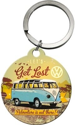 Schlüsselanhänger rund. Volkswagen / VW Bulli - Let's Get Lost