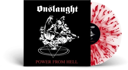 Onslaught - Power From Hell (2021 Reissue, White / Red Splatter Vinyl, LP)
