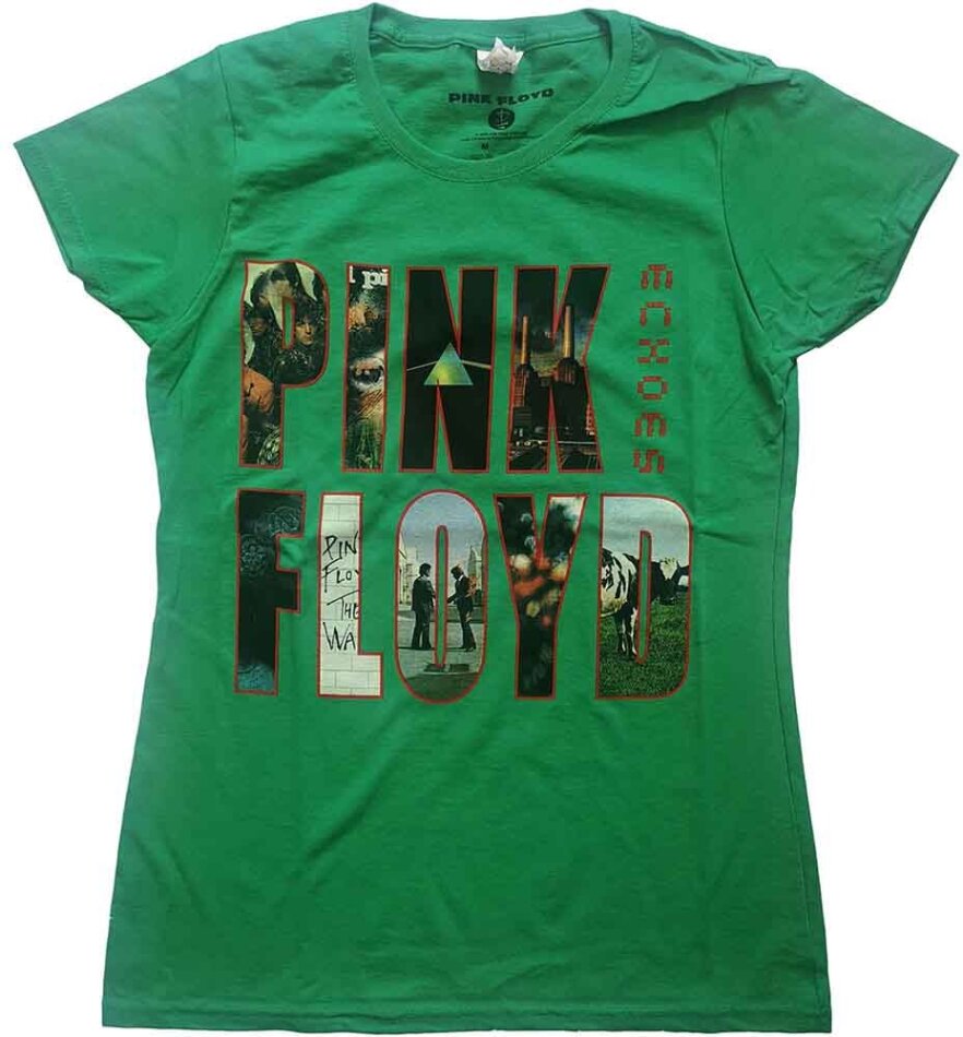 Pink Floyd Ladies T-Shirt - Echoes Album Montage (Green)