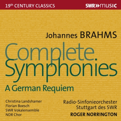NDR Chor, Johannes Brahms (1833-1897) & Sir Roger Norrington - Complete Symphonies (4 CDs)