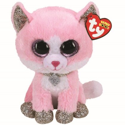 Ty Fiona Pink Cat Beanie Boo - Reg