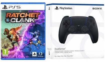 Ratchet & Clank - Rift Apart + PS5 DualSense Wireless Controller Midnight Black Bundle
