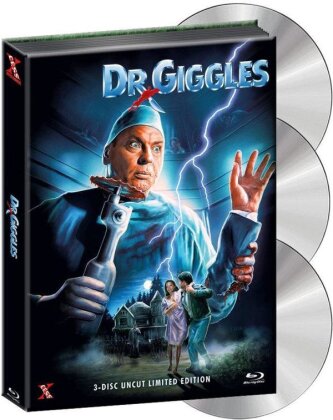 Dr. Giggles (1992) (Wattiert, Limited Collector's Edition, Mediabook, Uncut, Blu-ray + DVD + CD)