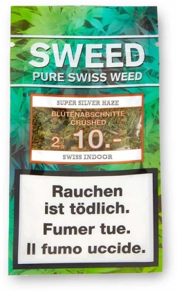Sweed Super Silver Haze (Blütenabschnitte Crushed 2g) - Indoor (CBD: 21% THC: 0.9%)
