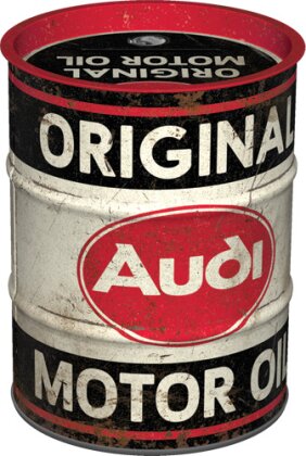 Spardose Ölfass. Audi / Original Motor Oil