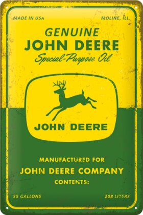 Blechschild. John Deere / Special Purpose Oil