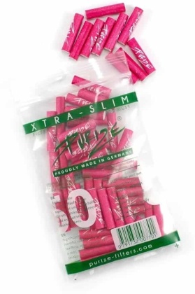 PURIZE® Xtra Slim Aktivkohlefilter PINK - 50 Stk.