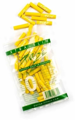 PURIZE® Xtra Slim Aktivkohlefilter YELLOW - 50 Stk.