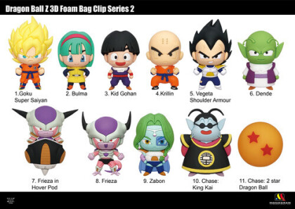 Dragon Ball Z 3D Foam Bag Clip - Series 2