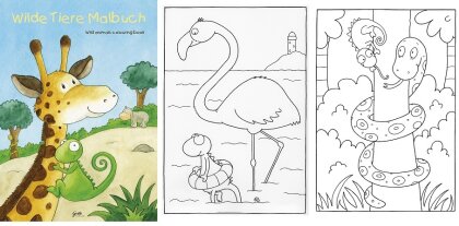 GRÄTZ VERLAG Malbuch - Wilde Tiere
