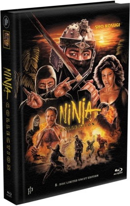 Ninja Collection (Wattiert, Limited Edition, Mediabook, Uncut, 4 Blu-rays + 4 DVDs)