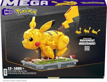 Mega Construx PK Motion Pikachu - Pokémon, 1095 Teile, Ständer,